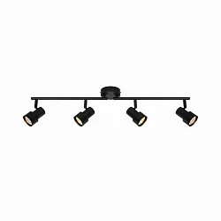 ceiling luminaire BOSTON 4 flames GU10 IP20, black dimmable