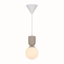 Luminaria colgante SADIE E14 IP20, beige regulable