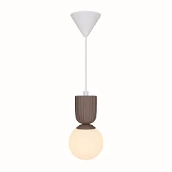 Luminaria colgante SADIE E14 IP20, pardo regulable