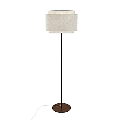 Luminaria de pedestal TAKAI E27 IP20, beige, latón 