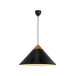 Luminaria colgante KINTO E27 IP20, negro regulable