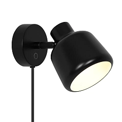 Luminaria de pared LOUELLA giratorio, giratorio E14 IP20, negro 