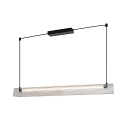 Luminaria colgante ALIANI IP20, claro, negro regulable