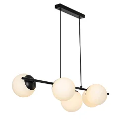 pendant luminaire LILLY 5 flames E14 IP20, black dimmable