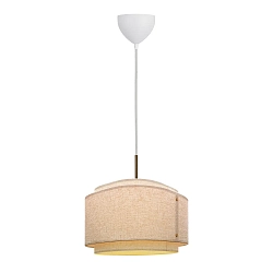 Luminaria colgante TAKAI E27 IP20, beige regulable