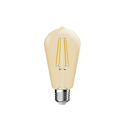 Bombillas Edison en forma de pera DECO ST64 ST64 claro E27 7,2W 660lm 2500K 360° CRI 80 regulable claro, dorado regulable