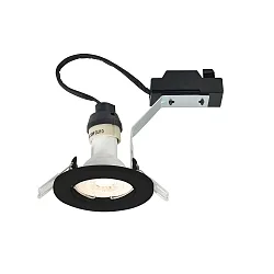 LED Recessed luminaire CANIS, round, Set of 3, GU10, 4,9W LED, 36°, 2700K, 345lm, IP20, dimmable