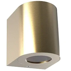 LED Outdoor Wall luminaire CANTO 2, IP44, 12W 2700K 500lm 2x75°, brass