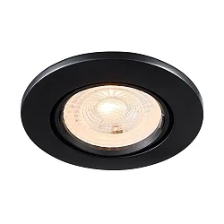 Luminaria empotrable MIXIT PRO GU10 IP23, negro mate regulable