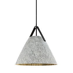 Luminaria colgante STRAP 36 E27 IP20, gris claro regulable