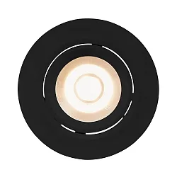 Luminaria empotrable IP23, negro regulable 6,5W