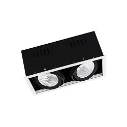 Luminaria empotrable para techos SPOT MULTI FL de 2 llamas, sin parpadeo, giro cardánico IP20