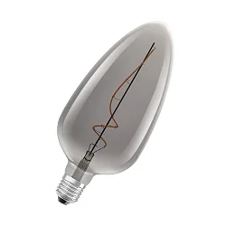 Filamento luminoso en forma de vela VINTAGE 1906® CLASSIC C125 DIM 15 grande claro E27 4W 140lm 1800K 300° CRI 80-89 regulable