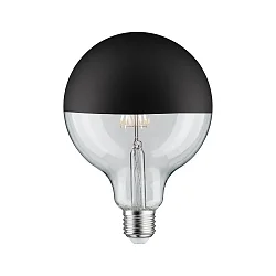 Lámpara espejada globe DECO GLOBE G125 LED BLACK MATT G125 claro E27 6,5W 600lm 2700K CRI >80 regulable