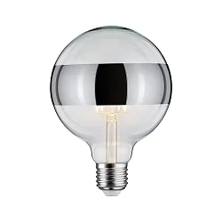 Bombilla filamento Globe DECO GLOBE LED MIRROR-RING SILVER G125 claro E27 6,5W 640lm 2700K CRI >80 regulable