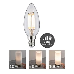 Filamento luminoso en forma de vela B35 E14 5W 432lm 2700K CRI >80 regulable
