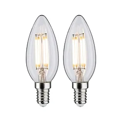 Filamento luminoso en forma de vela C35 juego de 2 E14 4,5W 470lm 2700K CRI >80 