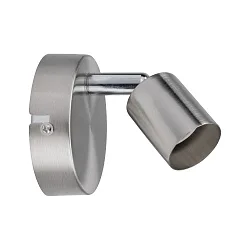 spot CAROLINA 1 flame GU10 IP20, nickel matt dimmable