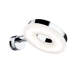 Luminaria de espejo BECRUX LED redondo, ajustable IP20, cromo 