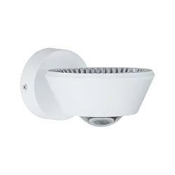 Luminaria de pared SABIK LED Arriba-Abajo, con la óptica del lente IP44, blanco mate regulable