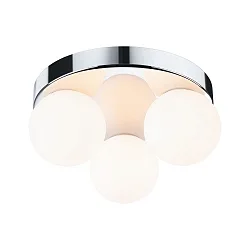Luminaria de pared y techo GOVE G9 IP44, cromo, mate 