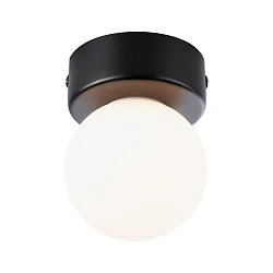 Luminaria de pared y techo GOVE G9 IP44, mate, negro 