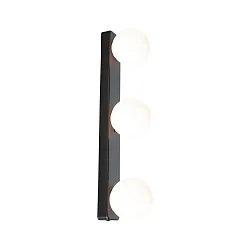 Luminaria de pared y techo GOVE G9 IP44, mate, negro 