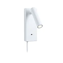 Luminaria para leer HULDA LED con conexión USB IP20, blanco regulable