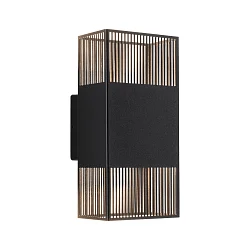 Luminaria de pared para exteriores THARIN Arriba-Abajo, angular, ajustable IP44, negro 