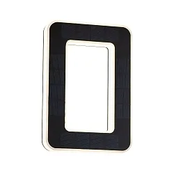 Luz solar para el número de la casa con batería, indirecta IP44, negro, blanco mate 