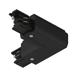 Conector en L trifásico PRORAIL3 tierra adentro, negro