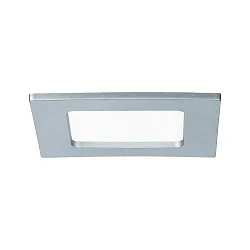 Luminaria empotrable QUALITY PREMIUM PANEL LED angular IP44, cromado mate  390lm 4000K 100° 100°