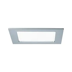 Luminaria empotrable QUALITY PREMIUM PANEL LED angular IP44, cromado mate  850lm 4000K 120° 120°