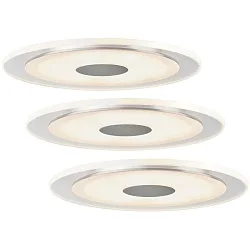 Luminaria empotrable PREMIUM LINE WHIRL LED redondo, juego de 3 IP23, aluminio  3x450lm 3000K 113° 113°