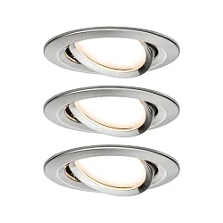 recessed luminaire NOVA PLUS COIN WW LED round, swivelling, set of 3, ZigBee controllable IP23