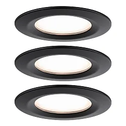 Luminaria empotrable NOVA PLUS COIN rígido, juego de 3 IP44, regulable 6W 470lm 2700K CRI >80