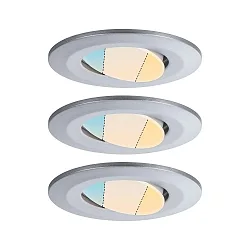Luminaria empotrable CALLA giratorio, juego de 3 IP65, cromado mate regulable 5W 430 | 550lm 3000K 100° 100° CRI >80