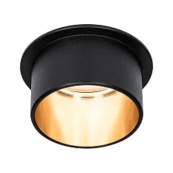 recessed luminaire GIL COIN LED round, rigid IP44, gold, black matt dimmable 470lm 2700K CRI >80