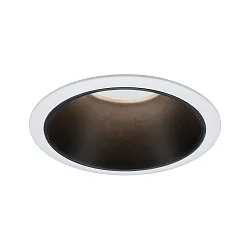 Luminaria empotrable COLE redondo, rígido, retroceder GU10 IP23, negro mate, blanco regulable CRI >80