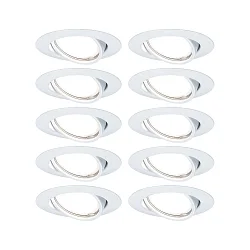 recessed luminaire BASE swivelling, set of 10 GU10 IP20, white dimmable CRI >80