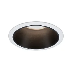 Recessed spot LED COLE IP44, fixed, incl. LED COIN Module, 230V, 6.5W 2700K460lm 100°, 3-step dimmable, white / black matt