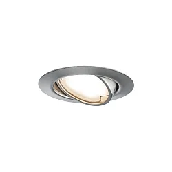 recessed luminaire BASE COIN swivelling, set of 1 IP20, brushed iron  5W 370lm 3000K 100° 100° CRI > 80