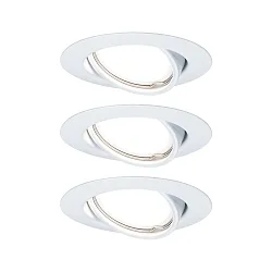 recessed luminaire BASE swivelling, set of 3, switchable GU10 IP20, white  15W 350lm 3000K 100° 100° CRI >80