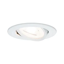 recessed luminaire NOVA LED round, swivelling GU10 IP23, white matt  460lm 2700K 38° 38° CRI >80