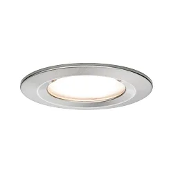 Paulmann Recessed luminaire LED Coin Slim, IP44, round, 6,8W, set of 3 dimmable, iron