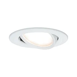 Luminaria empotrable NOVA PLUS COIN redondo, giratorio IP23, blanco mate regulable 6,8W 2.700K