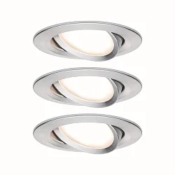 Luminaria empotrable NOVA PLUS COIN redondo, juego de 3 IP23, blanco mate regulable 3x6,8W 2.700K