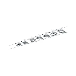 Paulmann Wire system Mac II, max. 10W 230/12V GU5,3 max. 7x10W
