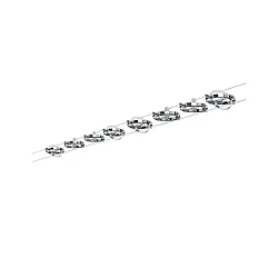 Paulmann Wire system Cardan max. 10W 230/12V GU5,3 max. 8x10W, chrome matt
