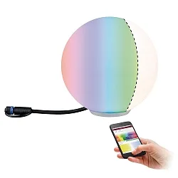 Outdoor Plug & Shine ZigBee LED Light object GLOBE, IP65, Ø 20cm, 24V, 2.8W RGB/W 110lm, dimmable